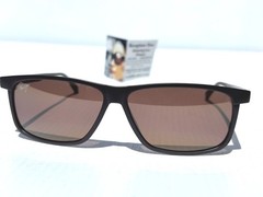 NEW Maui Jim PULAMA Matte Brown POLARIZED ST Bronze GLASS Sunglass H618-01