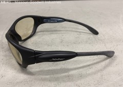 Haber Men’s Magnum Sport Wrap Sunglasses Matte Black Yellow Lens Made in Italy
