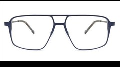 Zeiss ZS23123SLP Satin Blue Aviator Sunglasses Magnetic Clip On 56-14-140 NWT