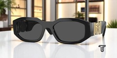 VERSACE VE4361 GB1 87 Black Grey 53 mm Unisex Sunglasses
