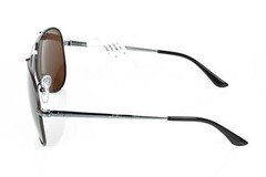 Salvatore Ferragamo 297012 Sunglasses SF131S 067 Shiny Gunmetal W Cocoa