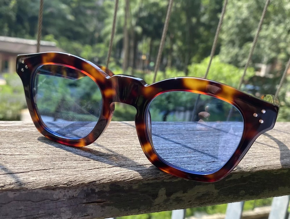 Handmade Blue sunglasses Men Solid tortoise glasses Women blue sunglasses UV400
