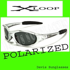 POLARIZED X Loop Sunglasses PZ0501 Davis E5 fishing sports wrap silver
