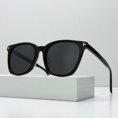 Tom Ford TF6052-D-B Designer Sunglasses Black Gray Rectangular Unisex 55mm