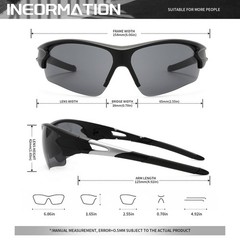 Unisex Sports Sunglasses Polycarbonate UV400 Cycling Running Fishing Glasses..
