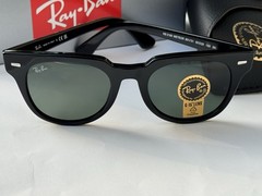 RayBan RB2168 90131 METEOR Polished Black G15 Green Sunglasses 50mm G2U