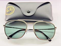 Ray-Ban Sunglasses Chromance Polarised Gunmetal Grey Green RB 3708 004/O9