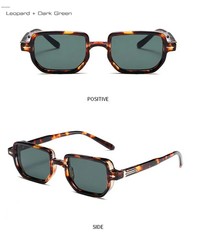 Rectangle Candy Color Sunglasses Gradient Lens UV400 Unisex Beach Party Wear