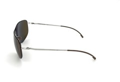 MYKITA TOMMA Shiny Silver / Dark Brown 66mm sunglasses