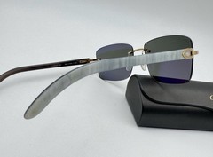 CARTIER C DECOR WHITE BUFFALO HORN SUNGLASSES NEW 100% GENUINE CT0030RS CAT 3
