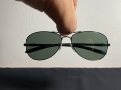 Authentic Ray-Ban RB8313 Aviator Carbon Fibre Polarized G-15 Green 61-13