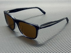 COACH HC8454U 575773 Dark Blue Amber Solid Men’s 59 mm Sunglasses