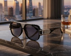 Square Oversized Retro Sunglasses Men Bold Thick Frame UV400 Shades Classic New