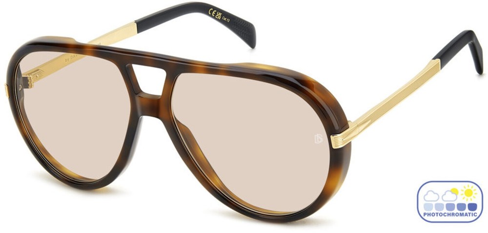 DAVID BECKHAM DB 99 /VOYAGER Ik3o 3o Nude Photocromatic Size 61 Sunglasses