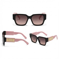 Mens Square Sunglasses Black Pink Frame Retro Style Hip Hop Cholo Rapper Shades