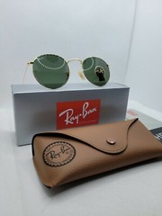 New Ray-Ban RB3447 001 50-21 Gold Frame Unisex Green Lenses Sunglasses