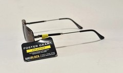 NEW Foster Grant men’s POLARIZED SUNGLASSES Brown Metal Casual Pilot Aviator