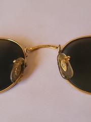 Vintage 60’s B&L Ray-Ban Oval Round Aviator Sunglasses 48mm Gold Green Lens USA