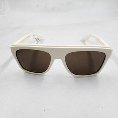 Gucci Logo-Cutout Acetate Rectangle Sunglasses Men’s Matte Solid White
