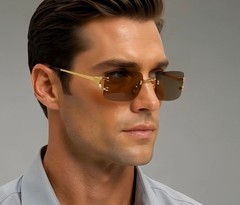 Very Light Green Modern Stylish Sexy Rectangle Mens Womens Frameless Sun Glasses