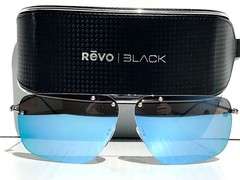 Revo AIR 1 Shiny Chrome POLARIZED PHOTOCHROMIC Blue Water Sunglass 1190 03 BLP