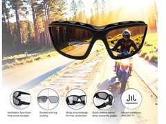Powersport Sunglasses, Motorcycle Riding Safety Goggles, UV400 Anti-Fog, Dust…