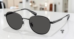 COACH HC7191 934487 Cdp36 Shiny Black Grey Solid 51 mm Men’s Sunglasses