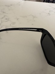 PRADA SPS 03T 1BO-5S0 140 3N Square Black Frame Sunglasses Pre-Owned