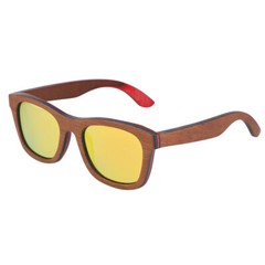 Handmade Unisex Skateboard Wood Polarized Sunglasses Outdoor Wood Frame Glasses