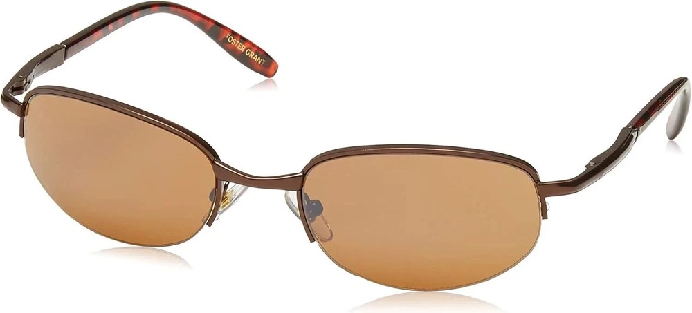 Foster Grant Men’s Driver 52 Oval Sunglasses Bronze/Brown