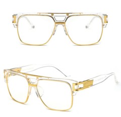 New Men Sunglasses Lentes Designer Black Frame Clear Gold Gafas Sol Women Beach