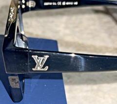 *RARE SILVER* LOUIS VUITTON EVIDENCE SUNGLASSES Z2071W BLACK FRAMED SUNGLASSES