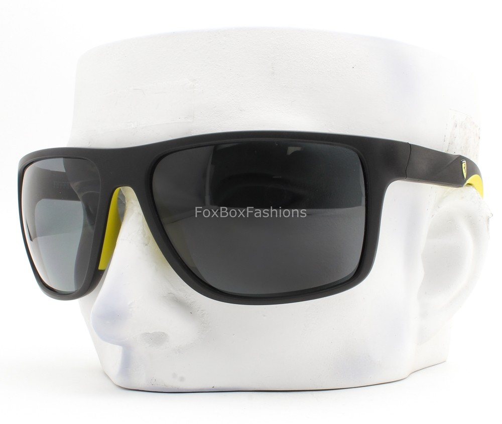 Ferrari Scuderia Sunglasses Matte Black Polarized Gray FZ6015U 504/81 with Pouch