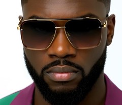 Men Designer Sunglasses Classic Green Tea Lens Gold Luxury 2022 Model New Style