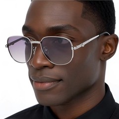 Sunglasses Men Fashion Retro Style Square Gold Frame Classic Designer Pilot 2026