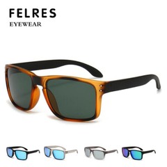 FELRES Men Women TR90 Polarized Sport Sunglasses Square Cycling Fishing Glasses