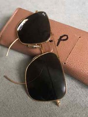 1980’s 58[]16mm VINTAGE B&L RAY-BAN GEP G15 CRYSTAL CARAVAN AVIATOR SUNGLASSES