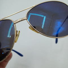 Carrera 69 Gold & Blue Aviator Sunglasses AOZXT 60/15-135 mm – SCRATCHED LENS