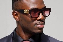 Men Sunglasses Fashion Designer Dark Black Hip Hop Gangster Style Square Shades