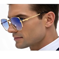 Mens Pilot Sunglasses Designer Fashion Shades Retro Eyewear Round Classic Chic