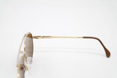 Vintage Sunglasses RODIER MR 720 Gold Silver Oval
