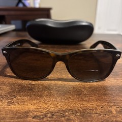 Ray Ban 2132 Tortoise Wayfarer Sunglasses/Reading Glasses With Hard Case