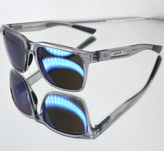 Roka “Barton 1.0” Sunglasses Crystal Gray/Glacier Blue Mirror Polarized Lenses
