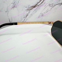 VERSACE Sunglasses Gold 54mm Metal Rectangle Greca Logo Retro Authentic New
