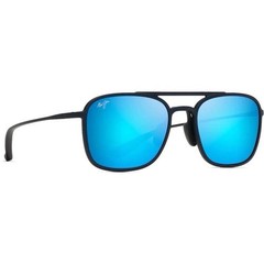 Maui Jim KEOKEA Polarized Aviator Sunglasses NEW Matte Blue Made in Italy $260