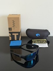 Costa Del Mar Tuna Alley Sand Black-lce Blue PolarizedLens 580P Sunglasses