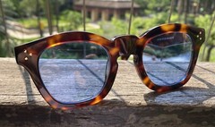 Vintage Blue Sunglasses Men Solid Acetate Tortoise Glasses Women Skyblue Glasses