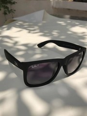 Ray-Ban Justin Polarized RB 4165 622/T3 Sunglasses Matte Black Frame 54mm 4165-1