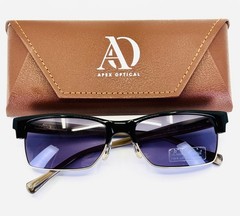 LUCKY BRAND ARCHTOP BLACK/BROWN HORN Mens Rectangle Sunglasses 54-17-140 B:34