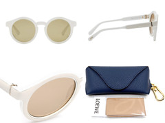 Loewe Eyewear Round Padded Calf-Leather Sunglasses Glasses Sunglasses LW40002I